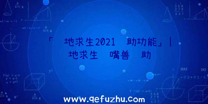 「绝地求生2021辅助功能」|绝地求生鸭嘴兽辅助